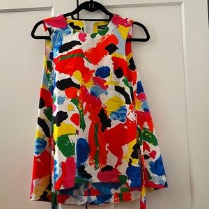 Kate Spade Saturday Paint Splash Colorful Top